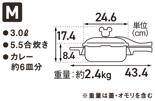 ミッキーマウス》ゼロ活力なべ｜アサヒ軽金属工業【公式】｜圧力鍋