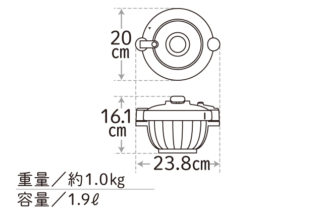 電子レンジ専用〈圧力鍋〉レンジ活力なべ｜アサヒ軽金属工業【公式